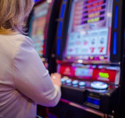 Woman Playing in the Casino