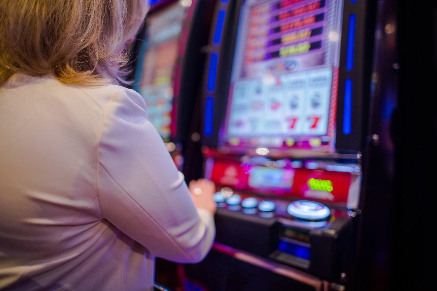 Woman Playing in the Casino