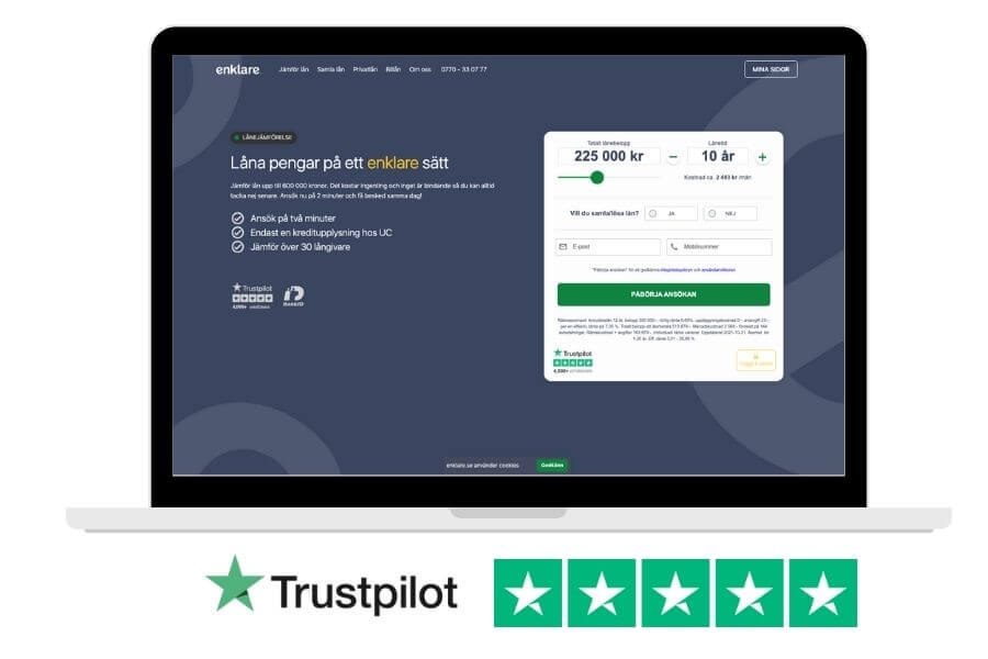 enklare omdöme hos trustpilot.se