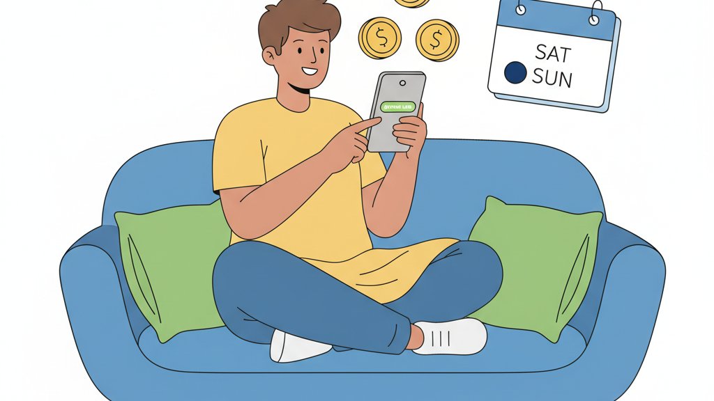 nopea rahansiirto tilille lauantaina ja sunnuntaina luottopäätöksen jälkeen